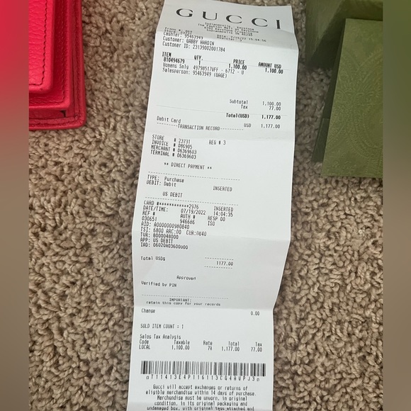 Gucci Marmont Wallet on a Chain. Carried once, perfect condition. - Picture 4 of 4